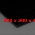 PLACA SILICONA ATOX. NEGRA 60 SH° (±5) 500 mm X 500 mm X 4mm (±0,3) Espesor