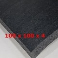 PLACA SILICONA ESPONJA NEGRA 100 mm X 100 mm DENS 0,25 gr/cm³ 4 mm