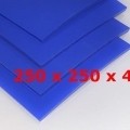 PLACA SILICONA ATOX. AZUL 60 SH° (±5) 250 mm X 250 mm X 4mm (±0,3) Espesor SIN TALCO