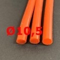 M. CORDÓN SILICONA ATOX. ROJO TEJA NPC THT 300°C 70 SH° (±5) Ø 10,5 mm C.S.