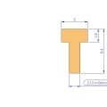 M. PERFIL SILICONA AZUL DUCADOS 80 SHº (±5) HIL 40965LL FORMA