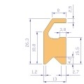 M. PERFIL SILICONA ATOX. TRANSL. 60 SHÂº (Â±5) HIL.1093D