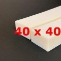 M. PERFIL SILICONA ATOX. BLANCA 60 SHº (±5) 40 mm X 40 mm