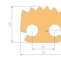 M. PERFIL SILICONA TRANS. 65SH HIL.1093G