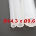 M. TUBO SILICONA ATOX. TRANSLUCIDO 60 SH° (±5) Øe 14,3 mm X Øi 9,6 mm (± 0,5)