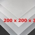 PLACA SILICONA ATOX. TRANSLUCIDA 60 SH° (±5) 200 mm X 200 mm X 3mm (±0,3) Espesor