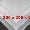 PLACA SILICONA ATOX. TRANSLUCIDA 60 SH° (±5) 200 mm X 200 mm X 6mm (±0,4) Espesor