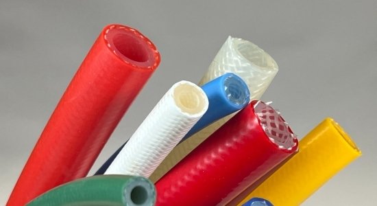 Reinforced silicone tubing